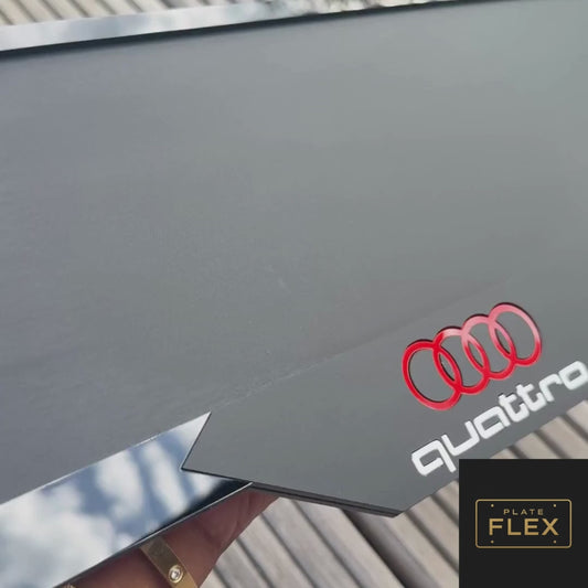 Audi Quattro plate holder
